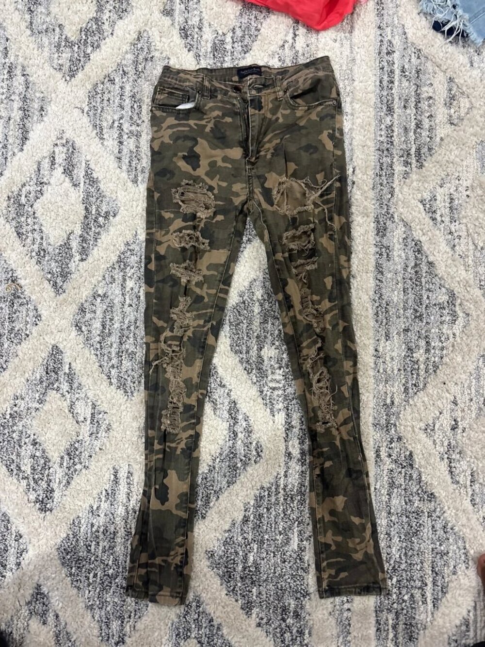 American Bazi Camo Ripped Jeans